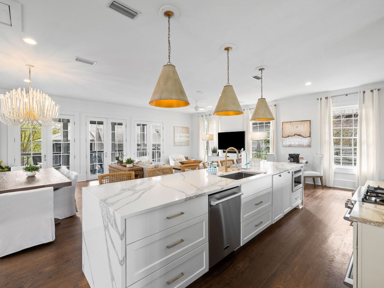 Custom coastal home interior