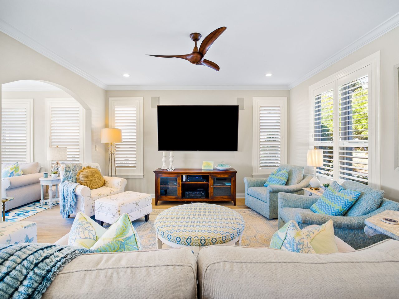 Coastal living room interior